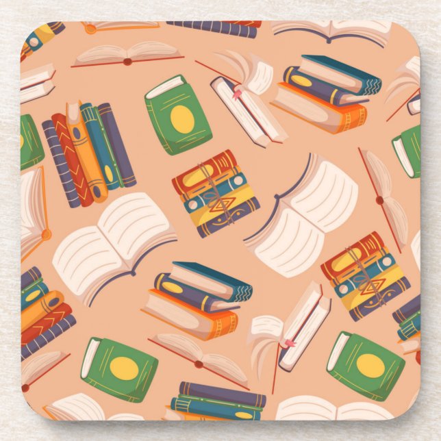 Book pattern coaster (Front)