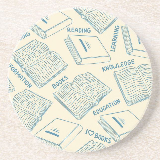 Book pattern coaster (Front)