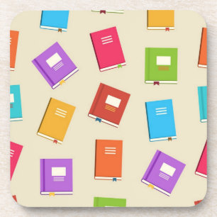 Book pattern coaster