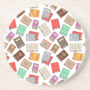 Book pattern coaster