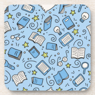 Book pattern coaster