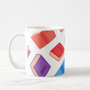 Book pattern coffee mug