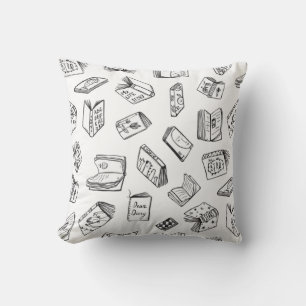 Book pattern cushion