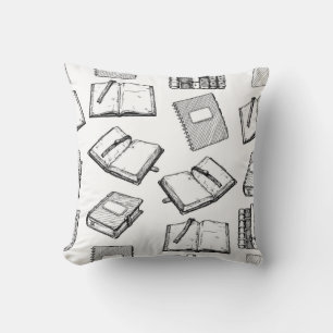 Book pattern cushion