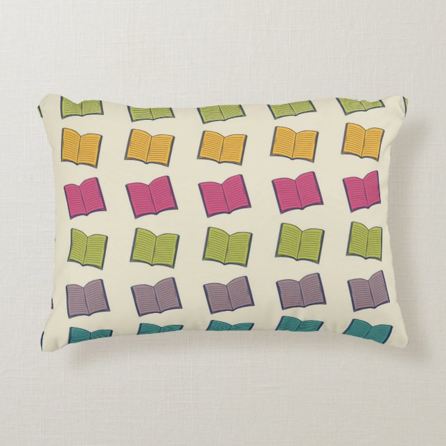 Book pattern decorative cushion (Front)