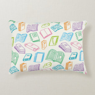 Book pattern decorative cushion