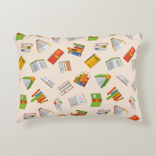 Book pattern decorative cushion (Front)