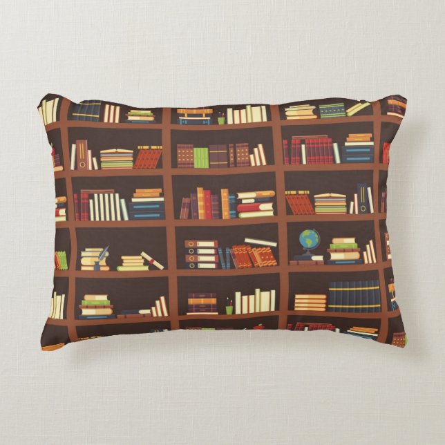 Book pattern decorative cushion (Front)