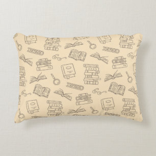Book pattern decorative cushion