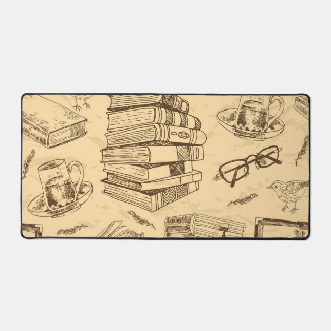 Book pattern desk mat (Front)