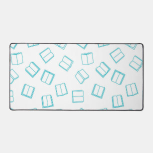 Book pattern desk mat