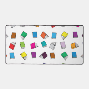 Book pattern desk mat
