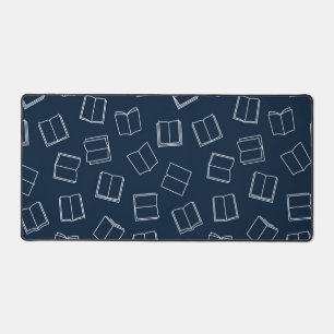 Book pattern desk mat