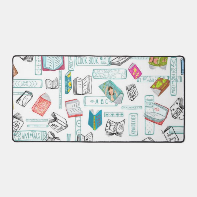 Book pattern desk mat (Front)