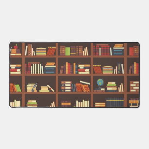Book pattern desk mat