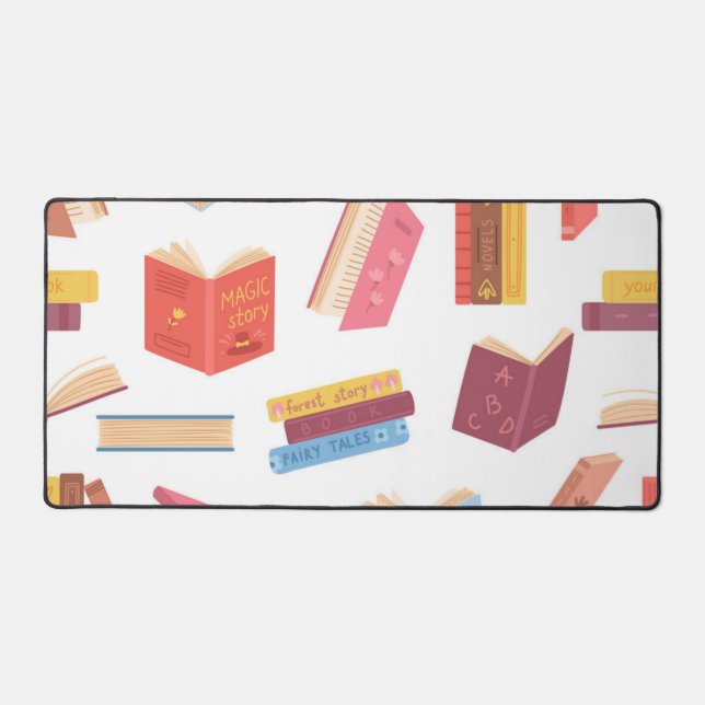 Book pattern desk mat (Front)