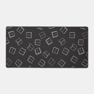 Book pattern desk mat