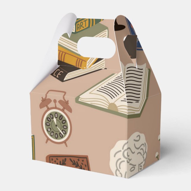 Book pattern favour box (Front Side)
