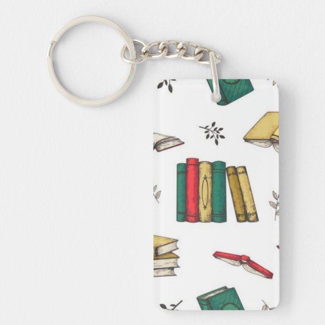 Book pattern key ring (Front)