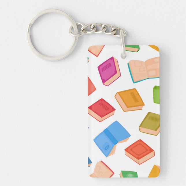 Book pattern key ring (Front)
