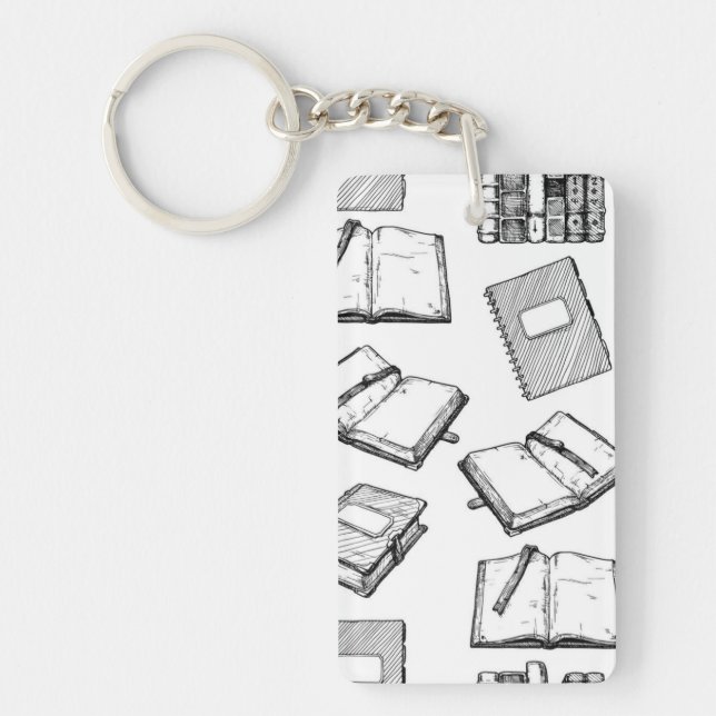 Book pattern key ring (Front)