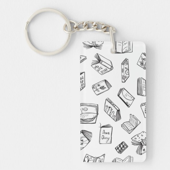 Book pattern key ring (Front)