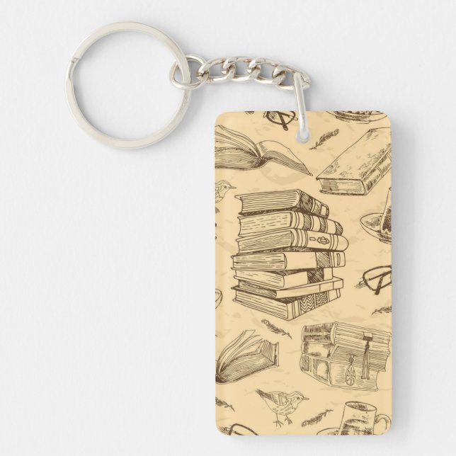 Book pattern key ring (Front)