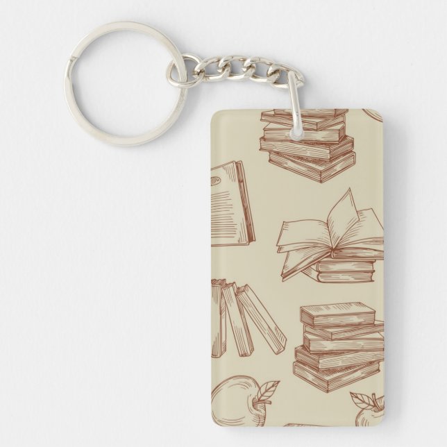 Book pattern key ring (Front)