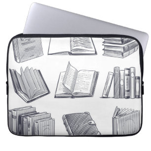 Book pattern laptop sleeve