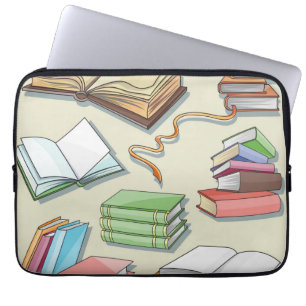 Book pattern laptop sleeve