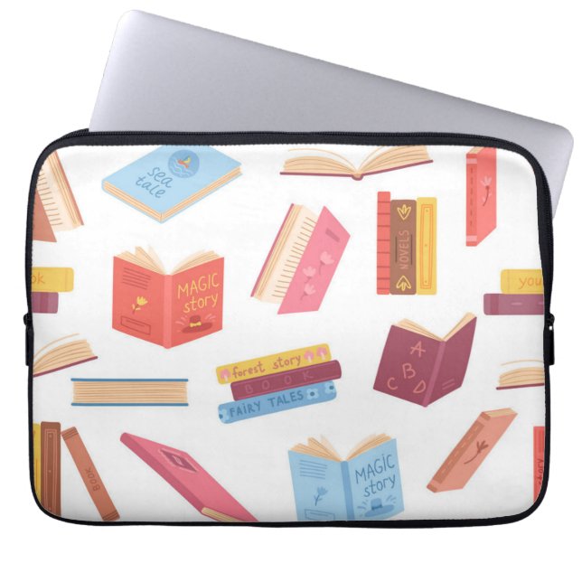 Book pattern laptop sleeve (Front)