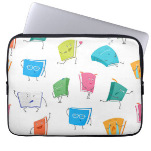 Book pattern laptop sleeve