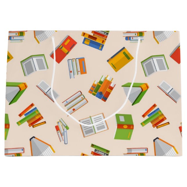Book pattern large gift bag (Front)