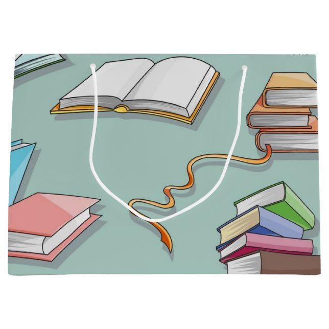 Book pattern large gift bag (Front)