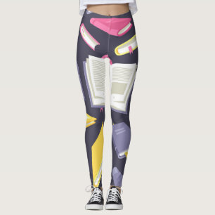 Book pattern leggings