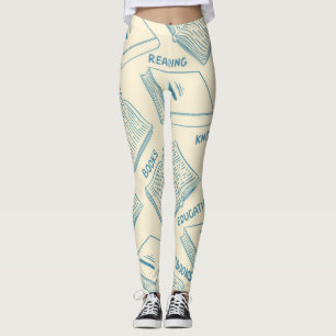 Book pattern leggings