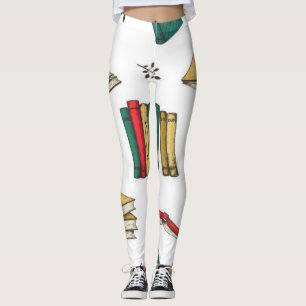 Book pattern leggings