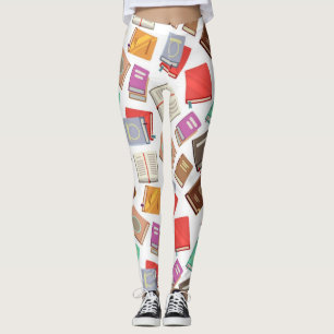 Book pattern leggings