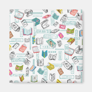 Book pattern magnet