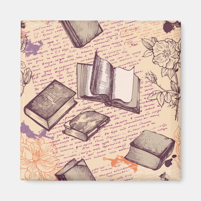 Book pattern magnet (Front)