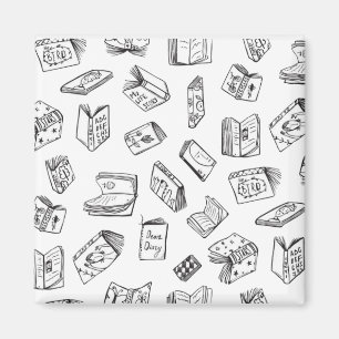 Book pattern magnet