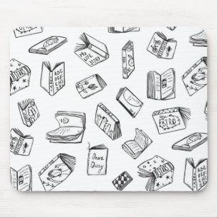 Book pattern mouse pad