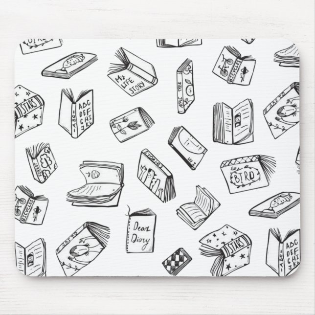 Book pattern mouse pad (Front)