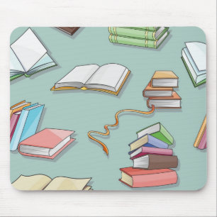 Book pattern mouse pad