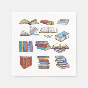 Book pattern napkin