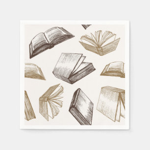 Book pattern napkin