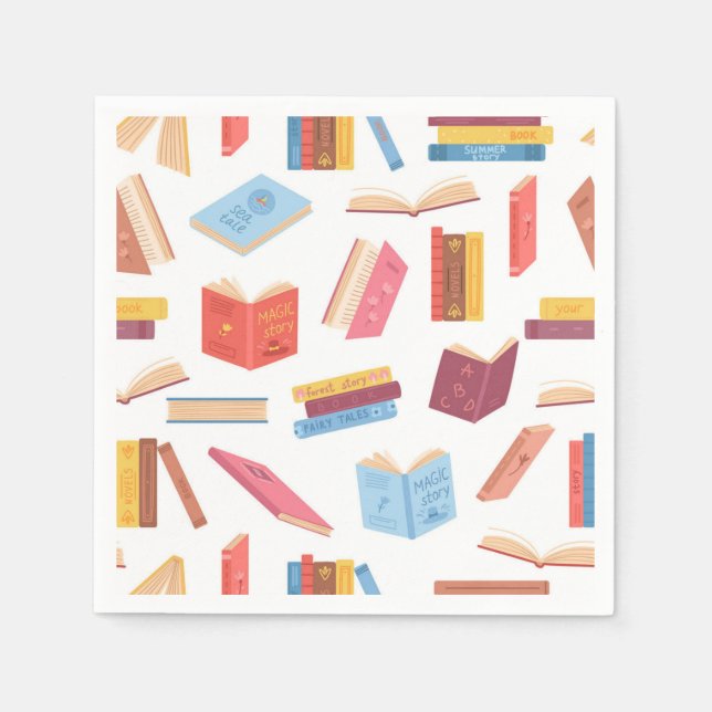 Book pattern napkin (Front)