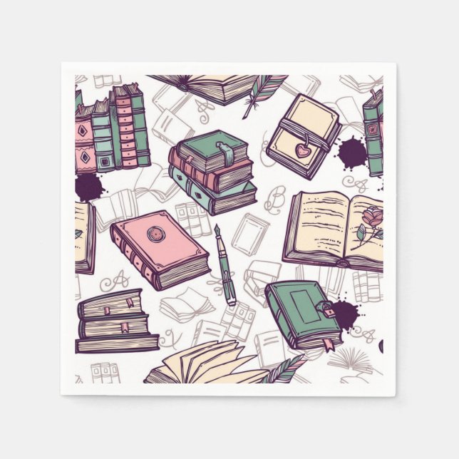 Book pattern napkin (Front)