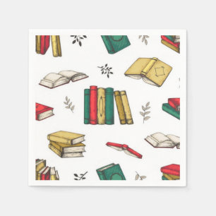 Book pattern napkin