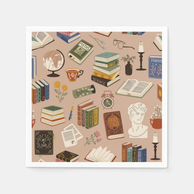 Book pattern napkin (Front)